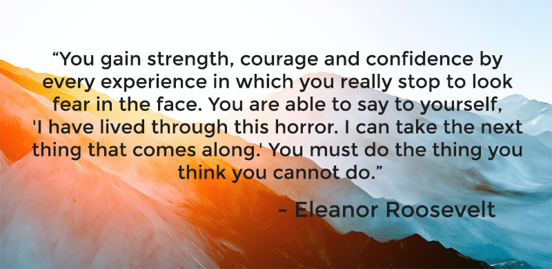 Eleanor Roosevelt quote about strength and overcoming